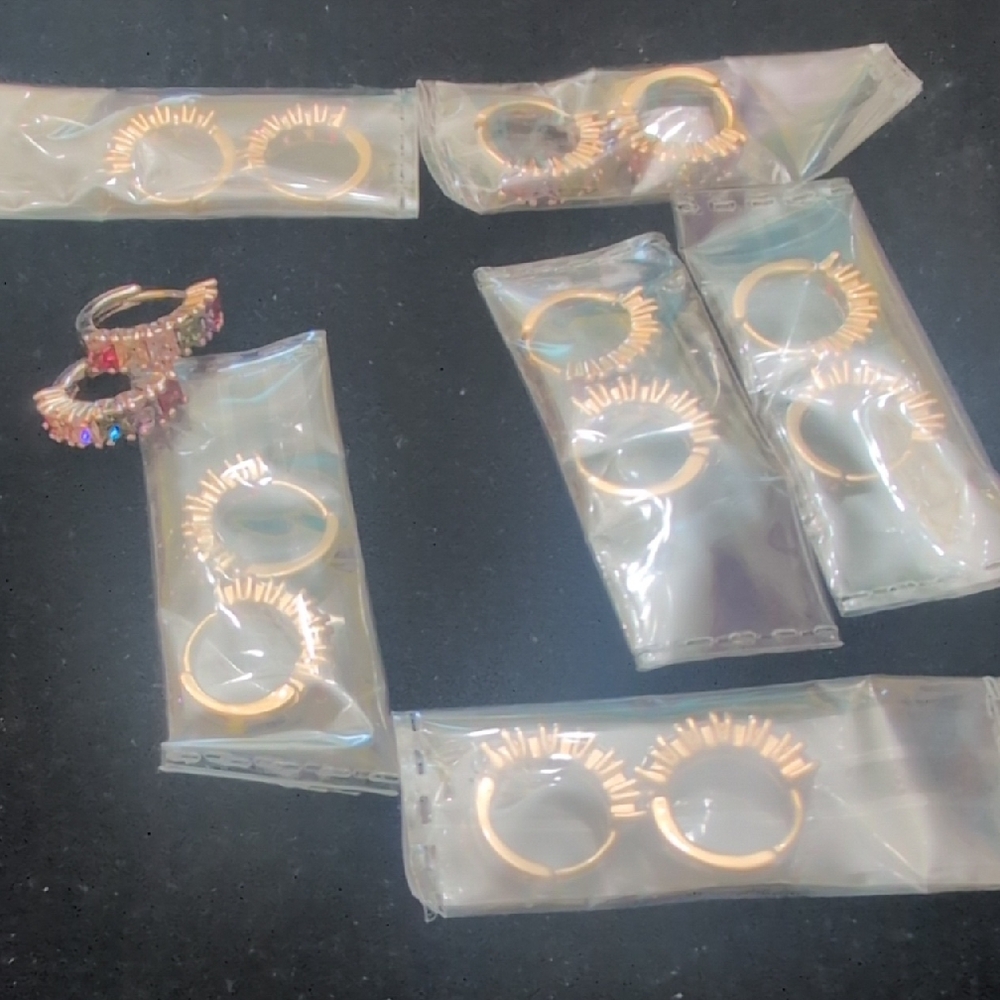 Elegant Gold and Red Women's Jewelry Set